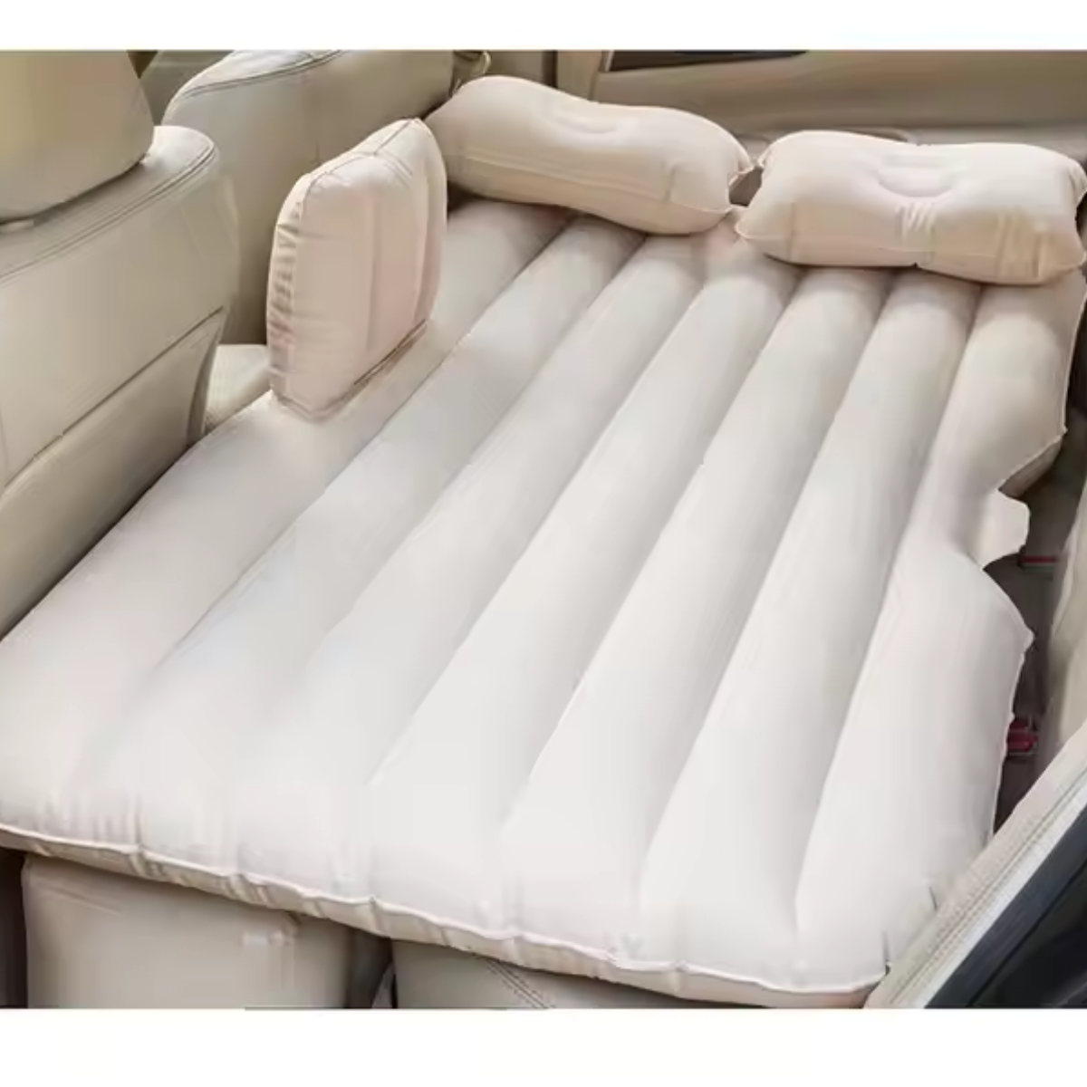 Saltea Gonflabilă Auto cu Pompa 12V Inclusă – PVC Rezistent, 2 Perne, Ideală pentru Mașină, Plajă sau Camping