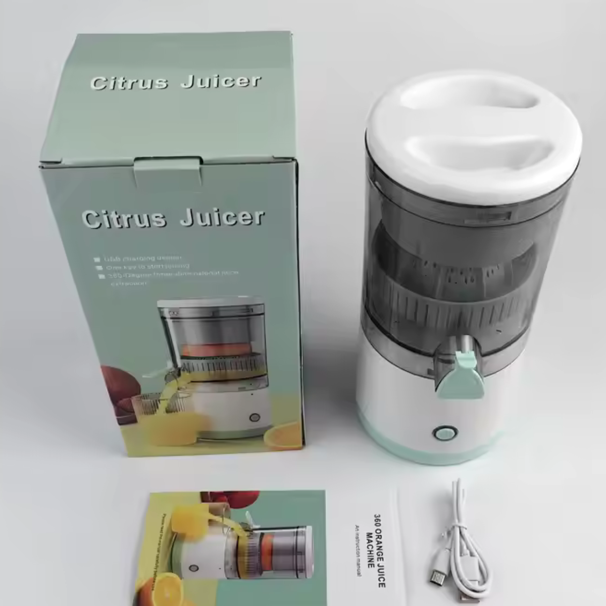 Storcător Electric Portabil USB – Suc Proaspăt Oriunde, Oricând!