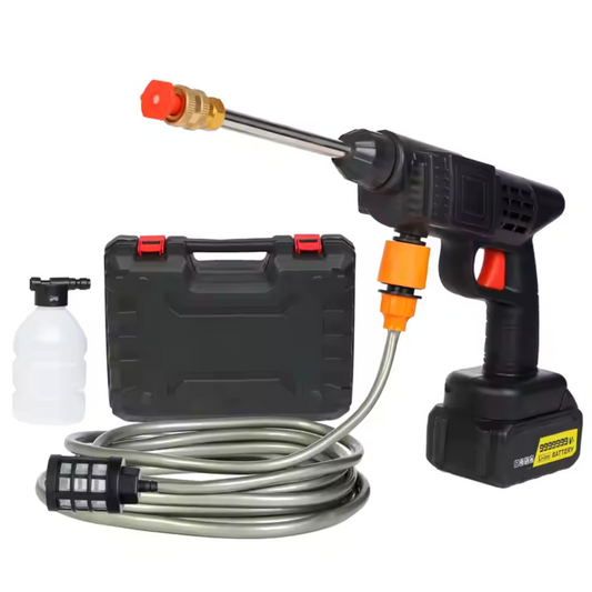 Aparat de Spălat cu Presiune 30 bar, cu 2 Acumulatori, 500W – Furtun 5m, Kit Complet Portabil