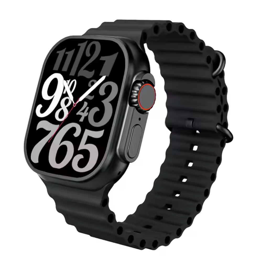 Ceas Inteligent SmartWatch Ultra 2.1 inch, Apel Bluetooth, Incarcator Wireless, 7 curele, Notificari Apel si Retele Sociale, Oximetru, Ritm Cardiac, Termometru, Monitorizare somn