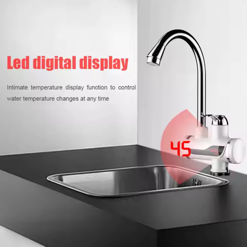 Robinet Electric Instant pentru Apă Caldă 3000W – Încălzire Rapidă, Afișaj Digital, Instalare Ușoară