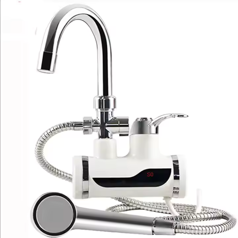 Robinet Electric Instant pentru Apă Caldă 3000W – Dus inclus, Încălzire Rapidă, Afișaj Digital