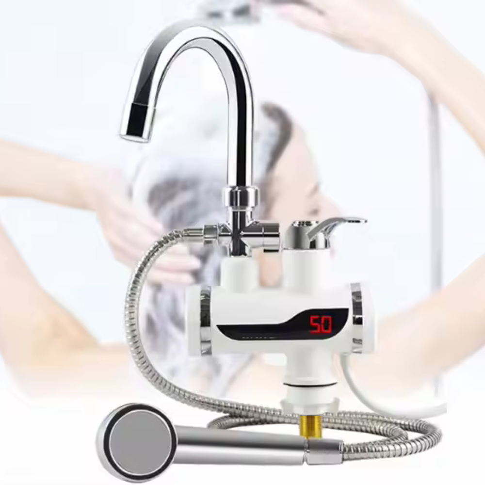 Robinet Electric Instant pentru Apă Caldă 3000W – Dus inclus, Încălzire Rapidă, Afișaj Digital