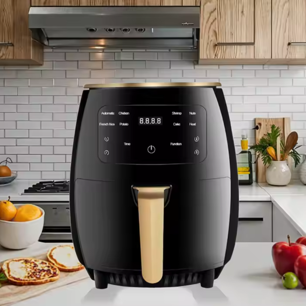 Friteuză cu Aer Cald Air Fryer 6L, 2400W, Ecran Tactil, Gătire Rapidă și Fără Ulei