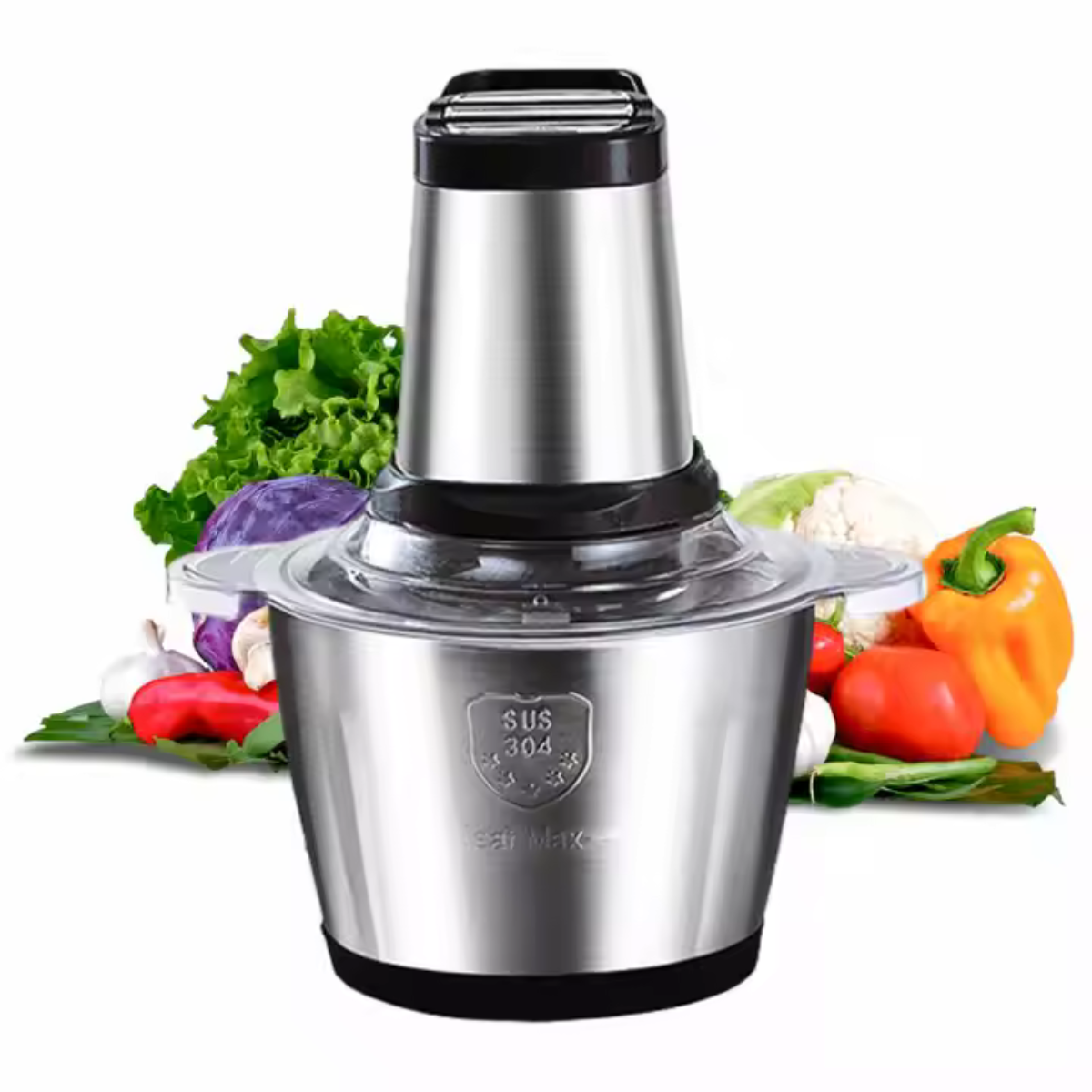 Tocător Electric cu Vas din Inox 3L – Putere, Durabilitate și Capacitate Mare