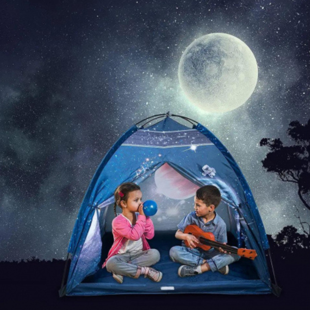 Cort de Joacă Copii – Model Spațial cu Planete și Galaxii, 125x125x110 cm