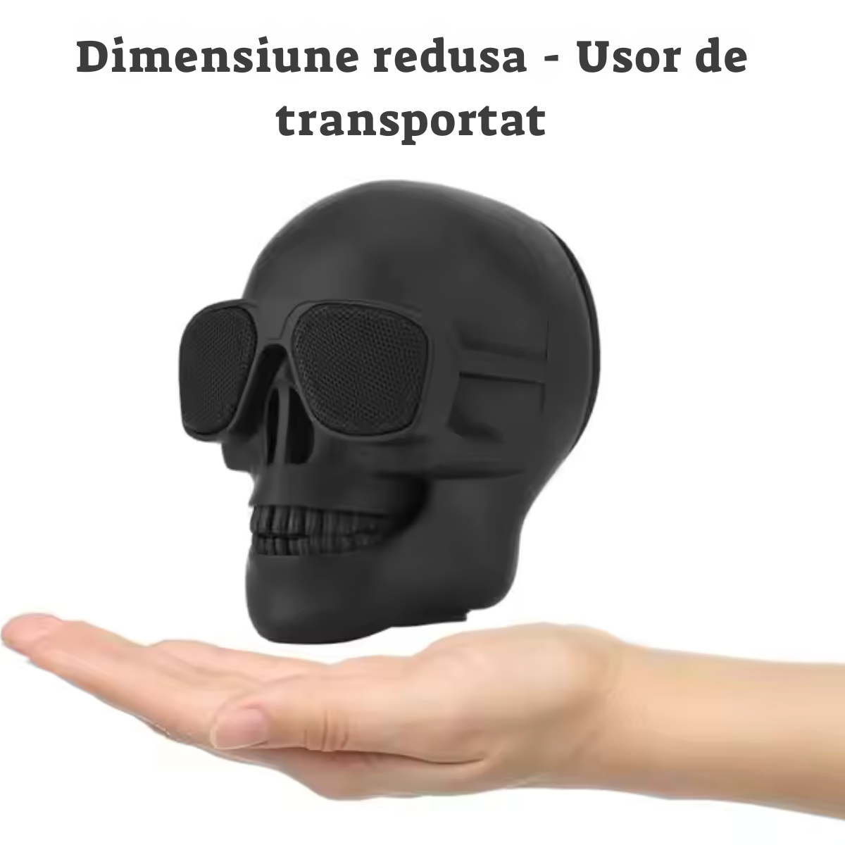 Boxă Portabilă design Craniu – conexiune Bluetooth, Ușor de Transportat