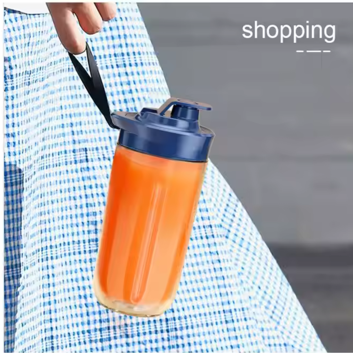 Mini Blender Portabil cu Acumulator, 6 Lame 3D, 400 ml – Capac inclus și Încărcare USB