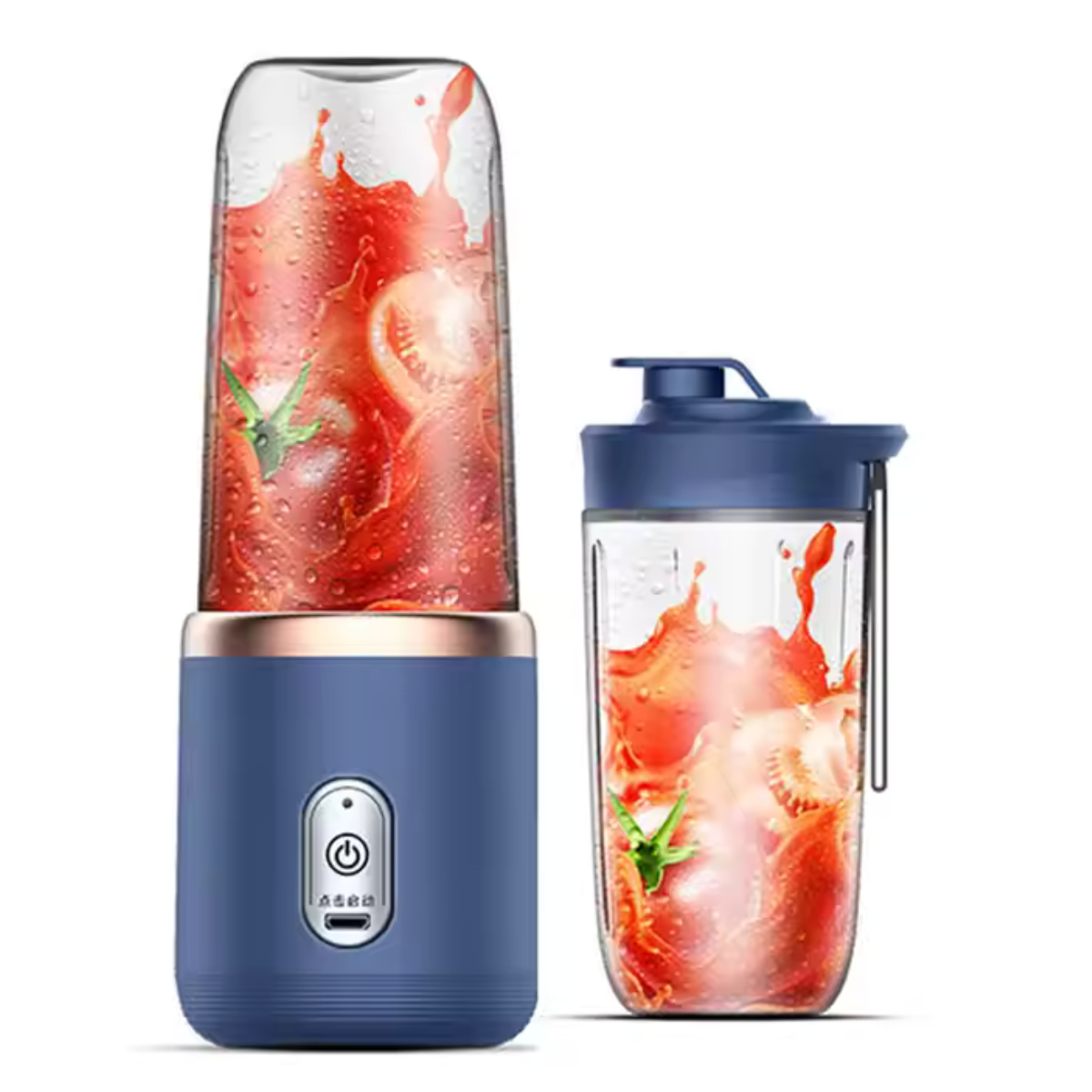 Mini Blender Portabil cu Acumulator, 6 Lame 3D, 400 ml – Capac inclus și Încărcare USB