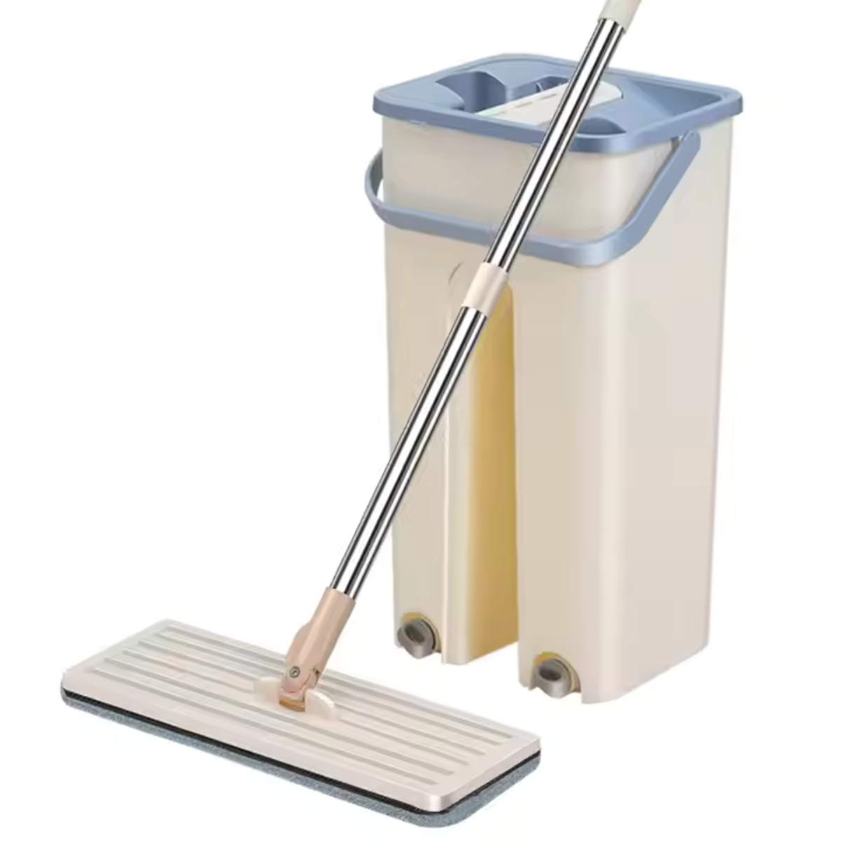 Mop plat cu stoarcere automată și găleată – Curățare eficientă fără efort, rotire 360°