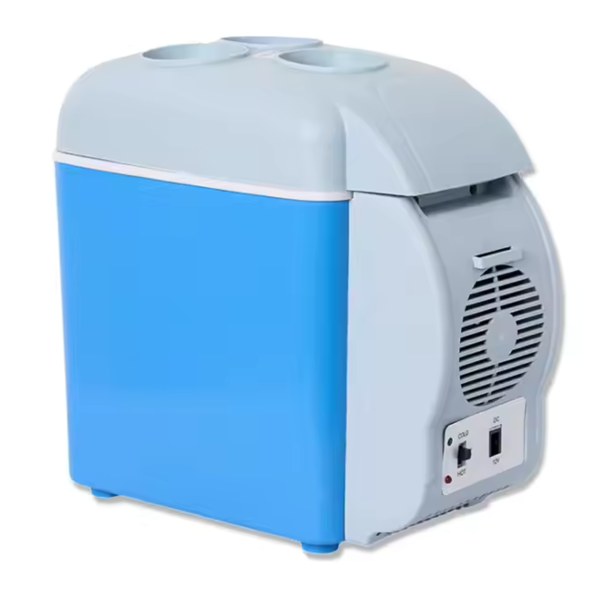 Frigider auto portabil, 12V, 7.5 l, Functie de racire si incalzire, Albastru/Alb