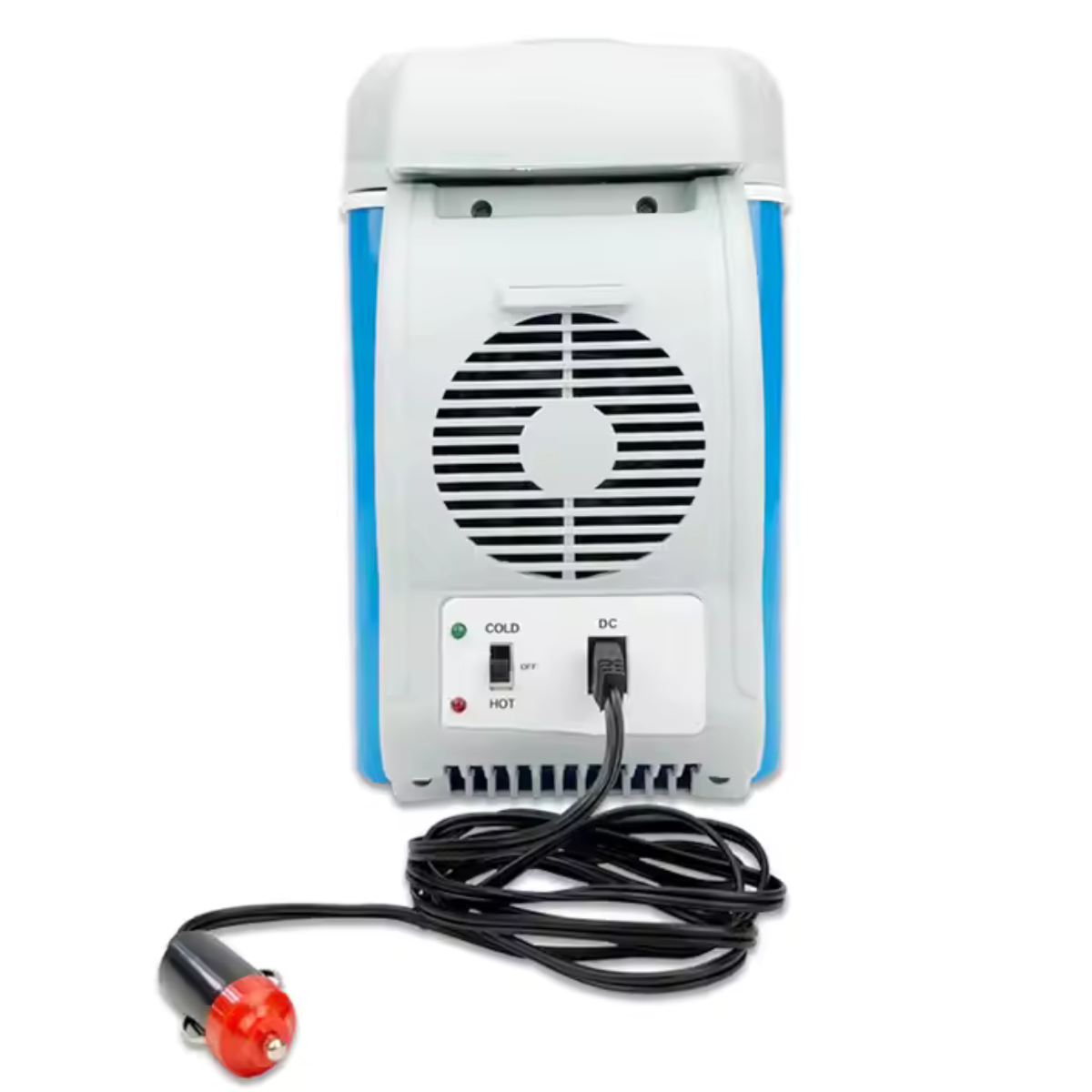Frigider auto portabil, 12V, 7.5 l, Functie de racire si incalzire, Albastru/Alb