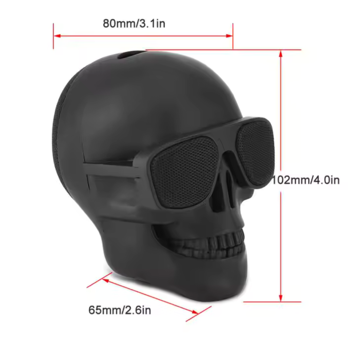 Boxă Portabilă design Craniu – conexiune Bluetooth, Ușor de Transportat