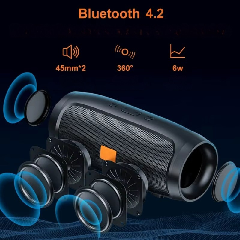 Boxa portabila Charge Extreme, Bluetooth, baterie 6000 mAH, Wirelees, putere 15 W, Autonomie 12 ore, Dimensiune 8 x 18.5 cm, Negru