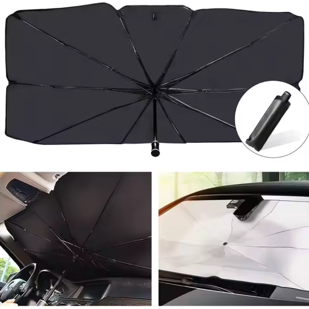 Parasolar auto tip umbrelă, pliere rapidă , protecție termica si UV, universal