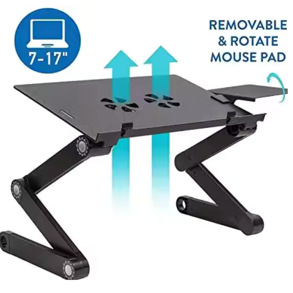 Masa Laptop T8 cu doua ventilatoare ,reglabila pe inaltime si diferite unghiuri + cooler incorporat si suport Mouse