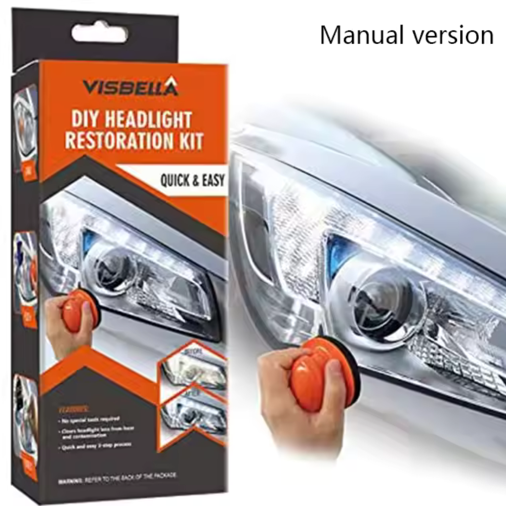 Kit polish și restaurare faruri auto Visbella – discuri abrazive, pastă polish, protecție UV
