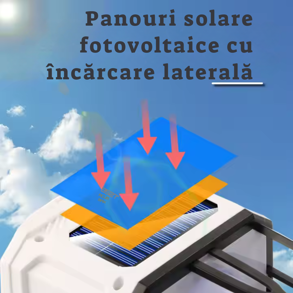Lampa Solară Tip Felinar – Luminozitate Reglabilă, Agățătoare Metalică, Încărcare Solară
