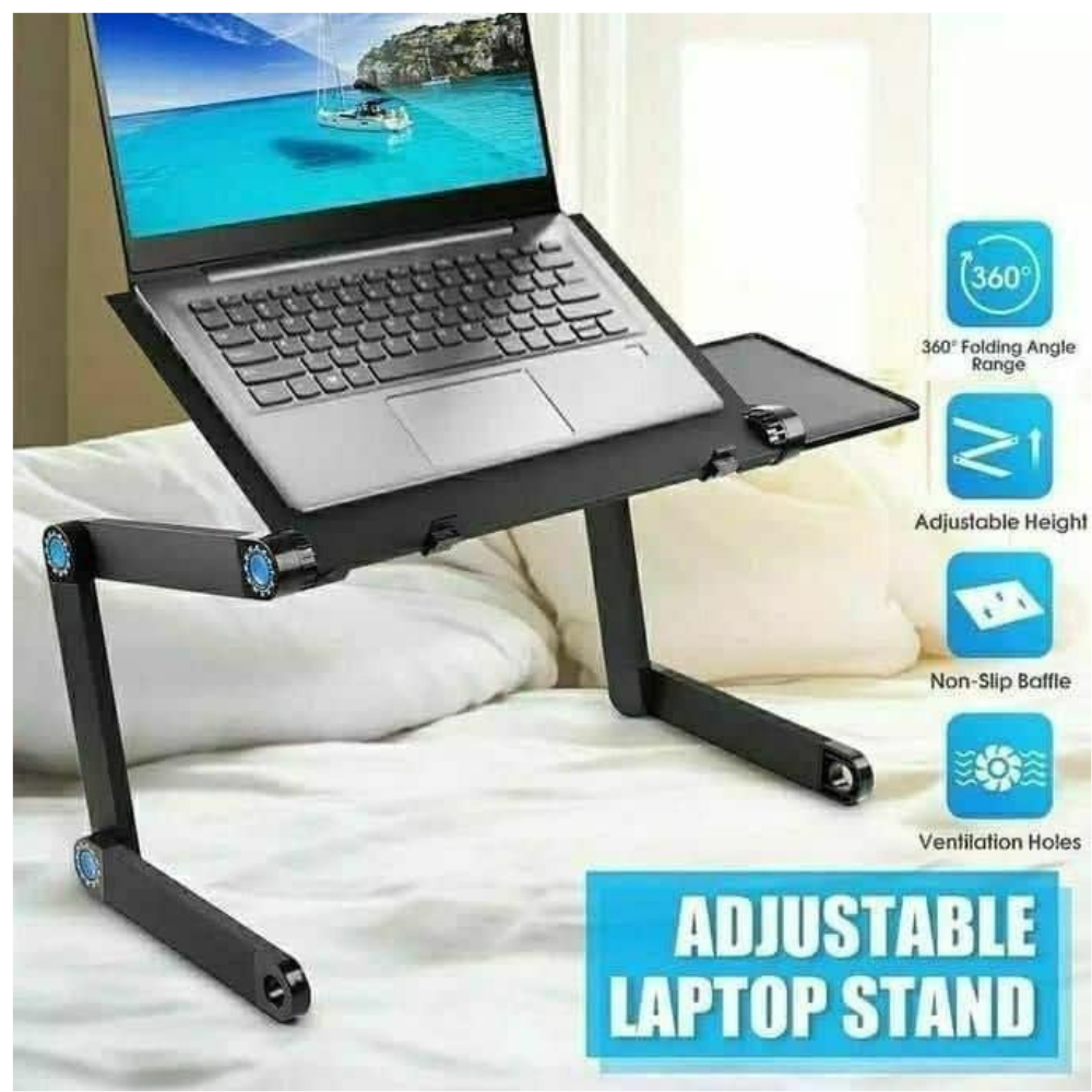 Masa Laptop T8 cu doua ventilatoare ,reglabila pe inaltime si diferite unghiuri + cooler incorporat si suport Mouse