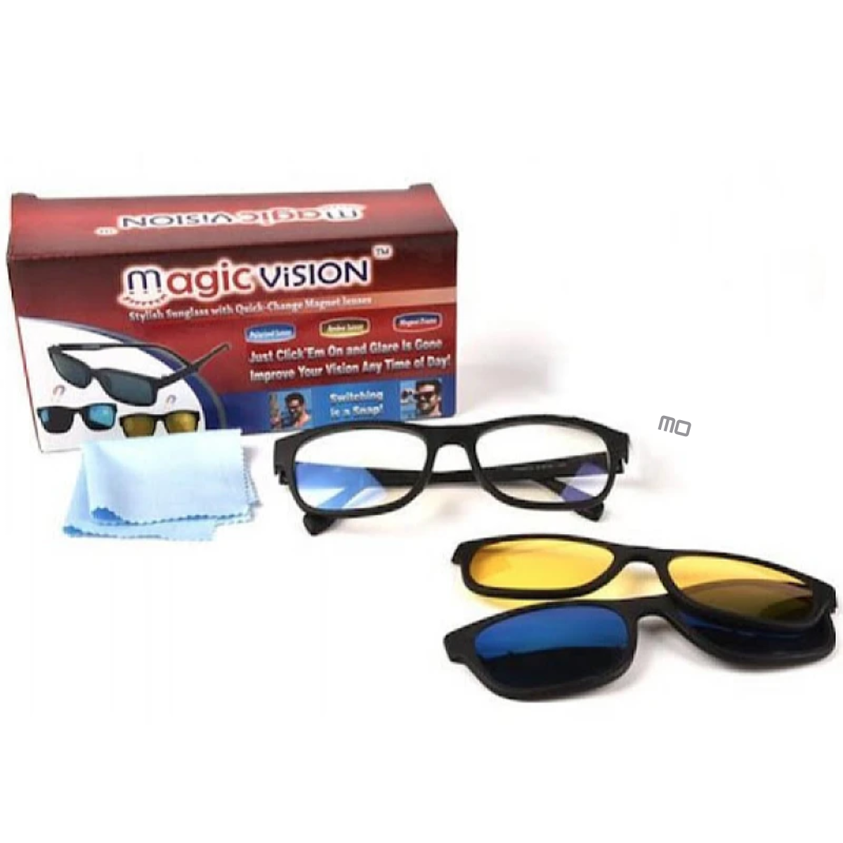Ochelari de Soare Magnetici 3 în 1 Magic Vision – Protectie UV 400, Lentile Interschimbabile