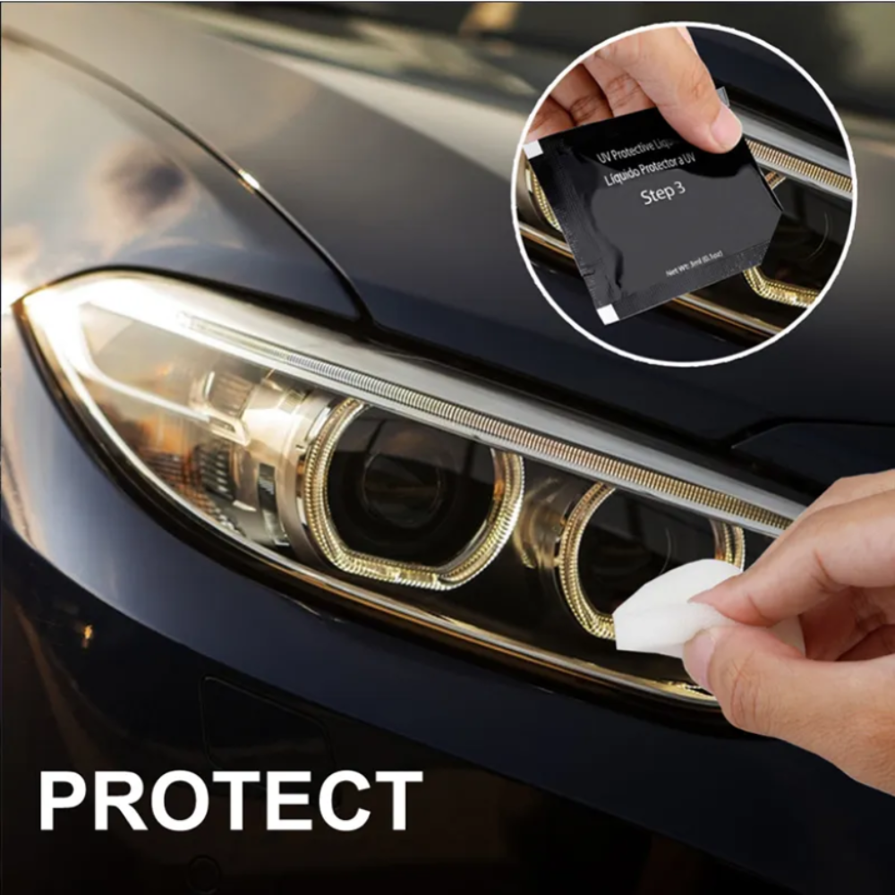 Kit polish și restaurare faruri auto Visbella – discuri abrazive, pastă polish, protecție UV