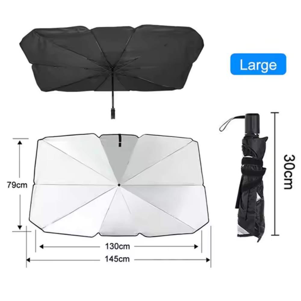 Parasolar auto tip umbrelă, pliere rapidă , protecție termica si UV, universal