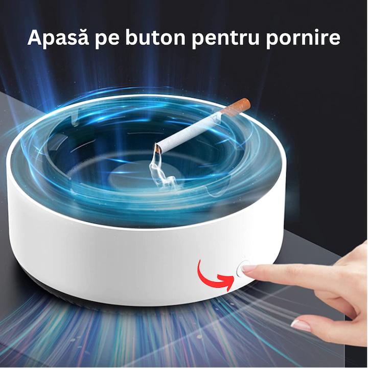 Scrumieră electrică cu purificator de aer – Anti-fum și miros