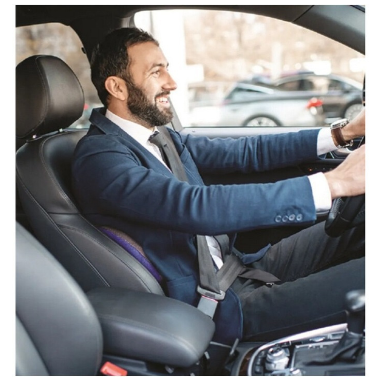 Perna Lombară Ergonomică Comfy Curve – Suport Spate cu Spumă de Memorie, Lavabilă, pentru Casă, Birou și Mașină