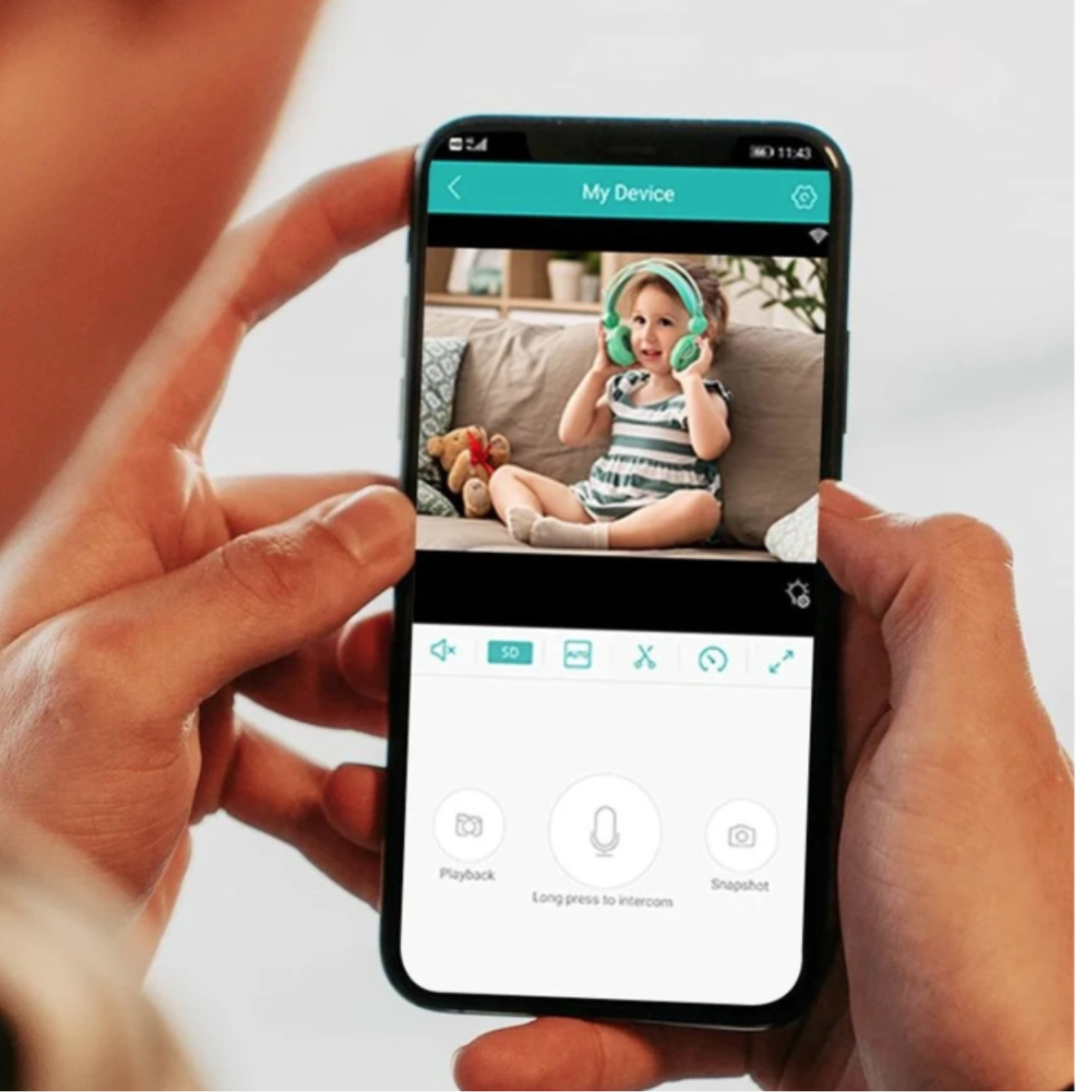 Cameră Supraveghere WiFi V380 cu Auto Tracking, Viziune Nocturnă Color, Audio Bidirecțional, 360° Panoramă – Aplicație Mobilă