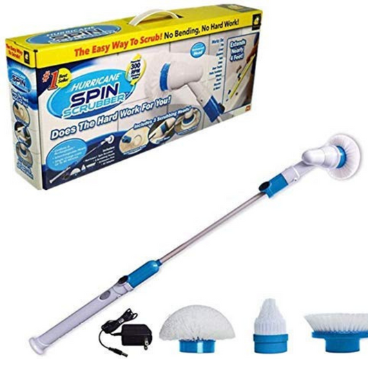 Perie Electrică Rotativă pentru Curățenie – Spin Scrubber cu 3 Capete, Extensibilă până la 105 cm, Baterie Reîncărcabilă – Ideală pentru Baie, Rosturi, Gresie, Cadă, Jante Auto