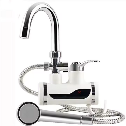 Robinet Electric Instant pentru Apă Caldă 3000W – Dus inclus, Încălzire Rapidă, Afișaj Digital