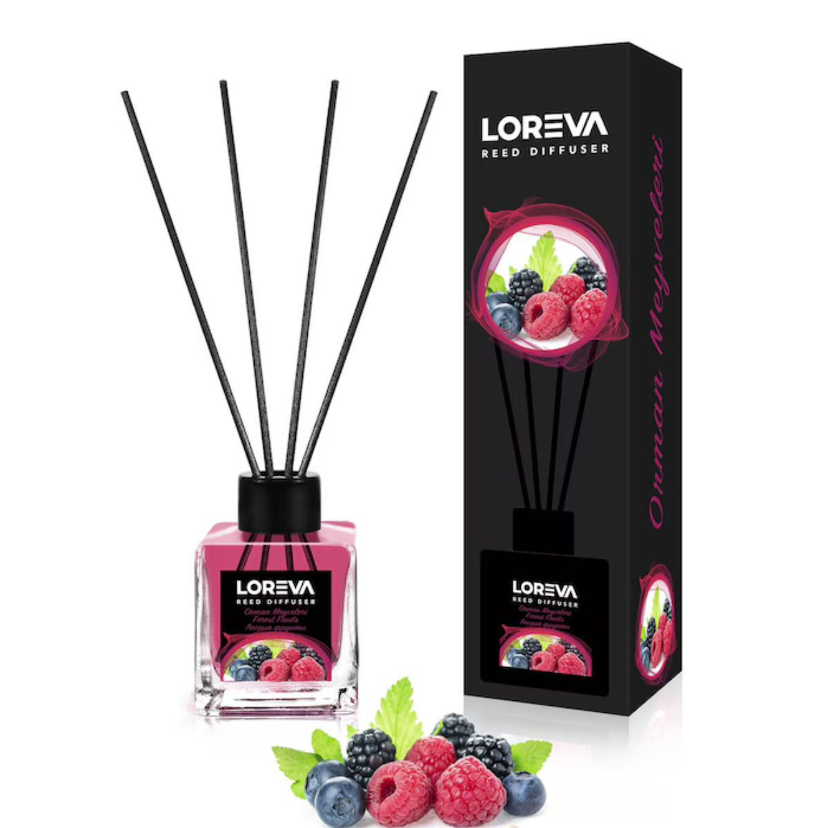 Set 3 Odorizante de cameră Loreva | Difuzoare cu bețișoare, parfumuri concentrate, miros intens și persistent