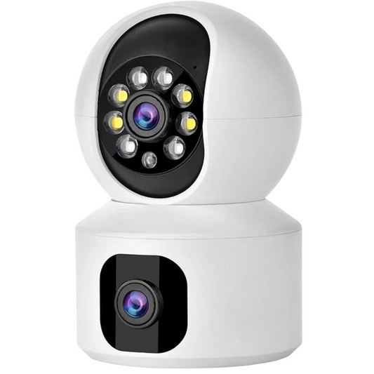 Cameră Supraveghere WiFi V380 cu Auto Tracking, Viziune Nocturnă Color, Audio Bidirecțional, 360° Panoramă – Aplicație Mobilă