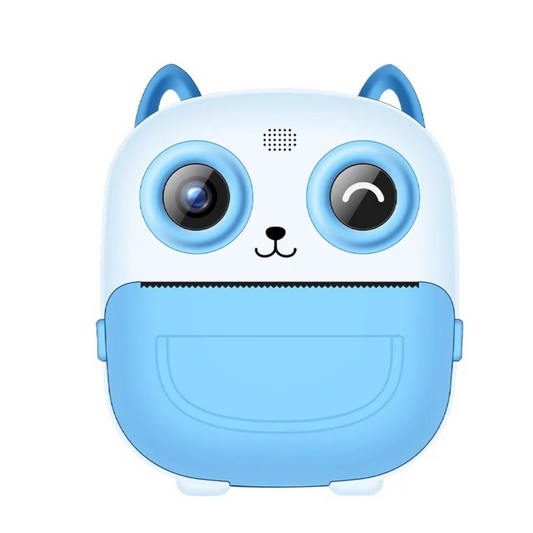Camera Foto Digitala pentru Copii si Imprimanta termica, Ecran 2.4 Inch, Dual Lens 1080P, Filtre Creative, Foto si Video HD, Albastru