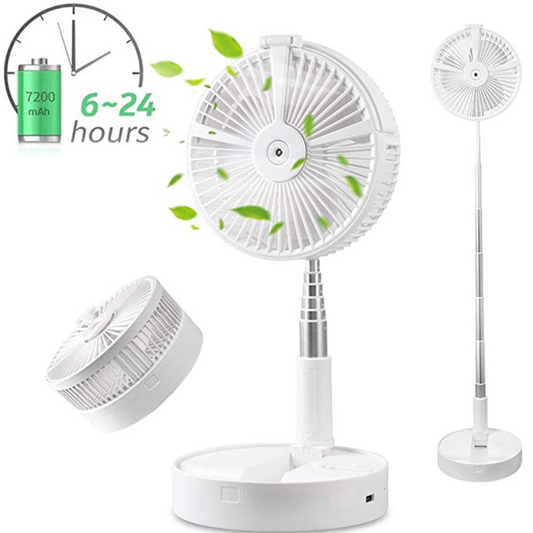 Ventilator Pliabil și Extensibil, Incarcare USB, Silențios, Reglabil pe Înălțime – Ideal pentru Birou, Dormitor sau Camping
