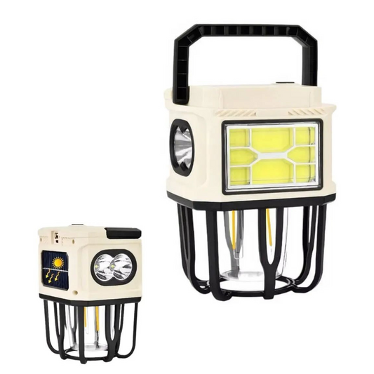 Lampa Solară Tip Felinar – Luminozitate Reglabilă, Agățătoare Metalică, Încărcare Solară