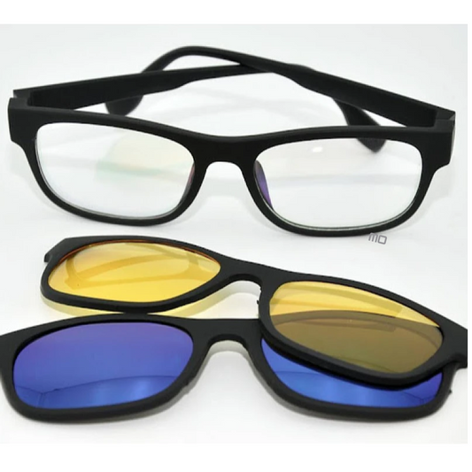 Ochelari de Soare Magnetici 3 în 1 Magic Vision – Protectie UV 400,  Lentile Interschimbabile
