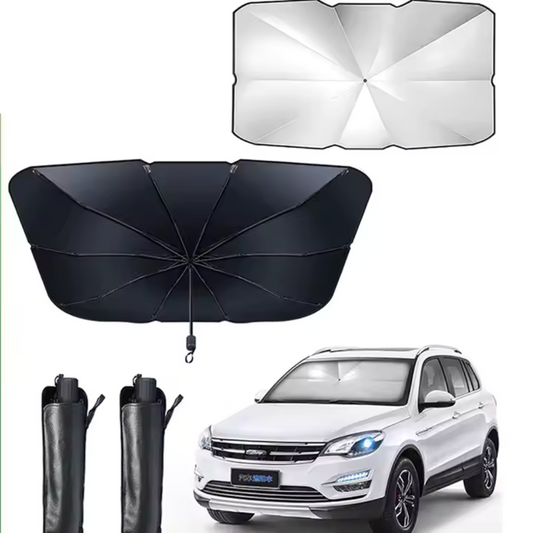 Parasolar auto tip umbrelă, pliere rapidă , protecție termica si UV,  universal