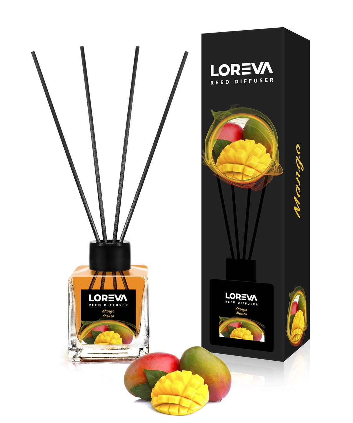 Set 3 Odorizante de cameră Loreva | Difuzoare cu bețișoare, parfumuri concentrate, miros intens și persistent